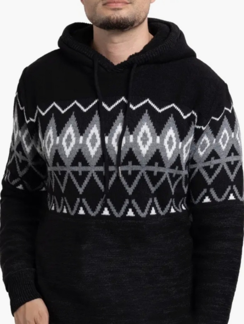 NWT XRay Hooded Tribal Design Sweater